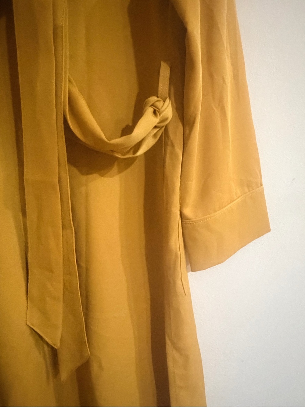 Embroidered Mustard Yellow Robe - Picture 10 of 10